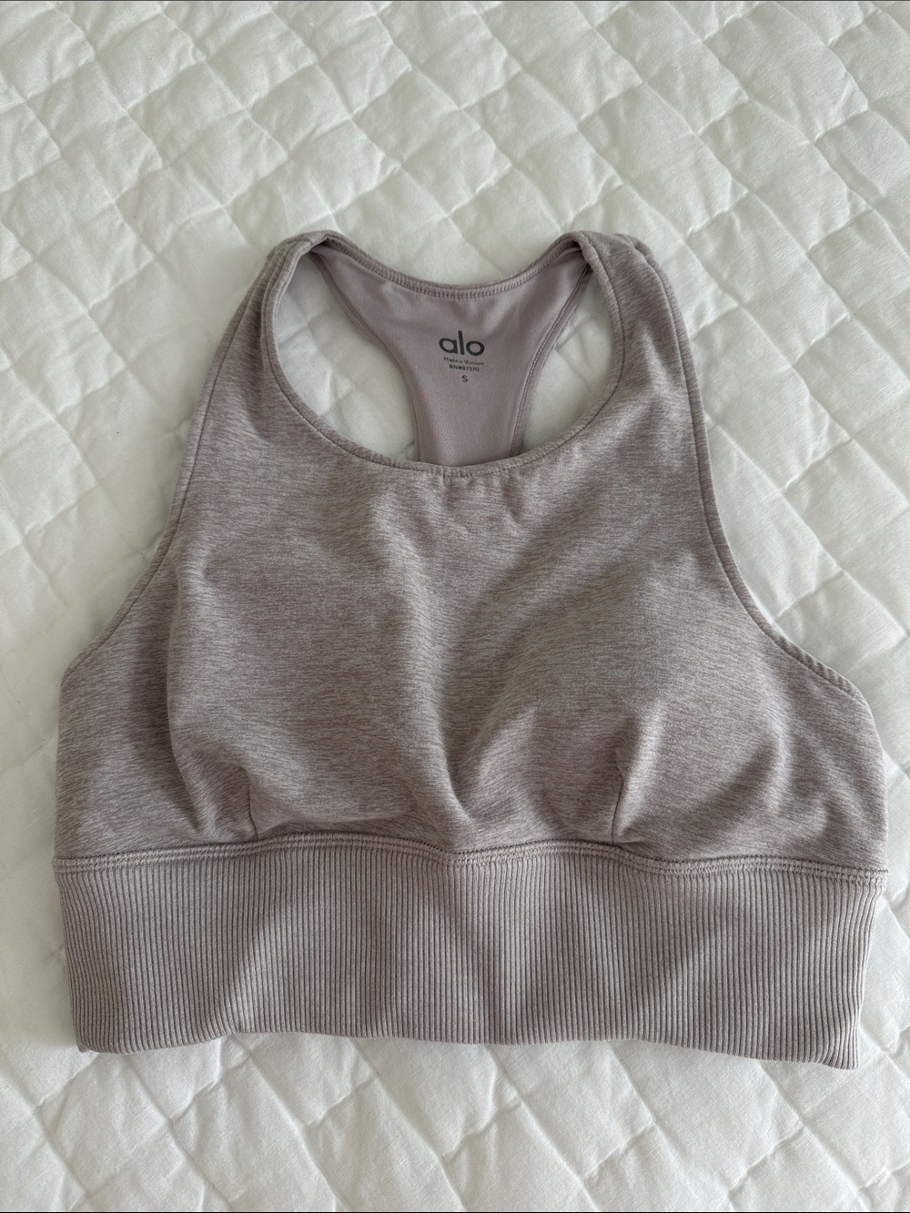 ALO Alosoft Serenity Bra, Lavender Cloud Heather / S